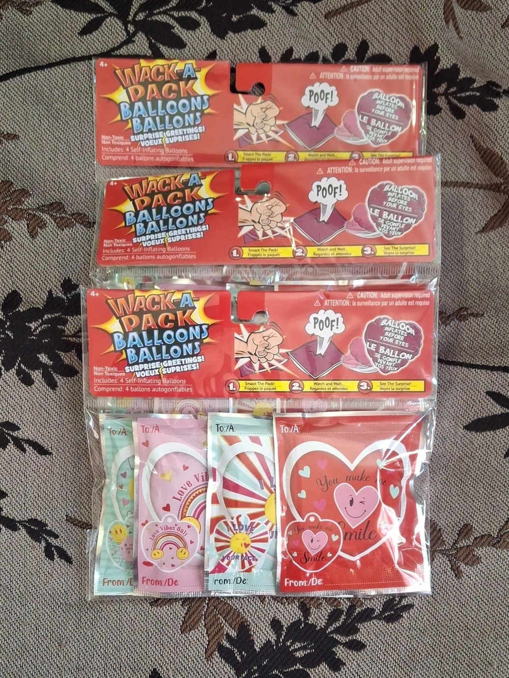 Wack A Pack Valentine's Day Balloon Cards